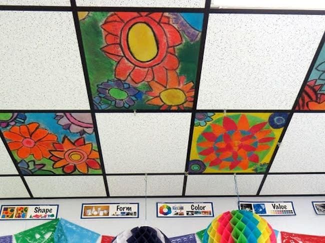 Collaborative Art Ceiling Tiles Cassie Stephens