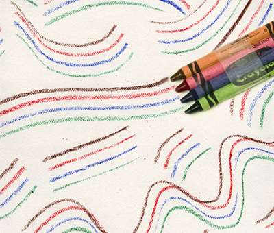 Taped Crayon Stripes_large Four crayons are taped together. Lines are created on paper from the taped crayons (second grade art)