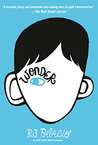 Wonder Book cover of Wonder, by R.J. Palacio, as an example of chapter books for fifth graders