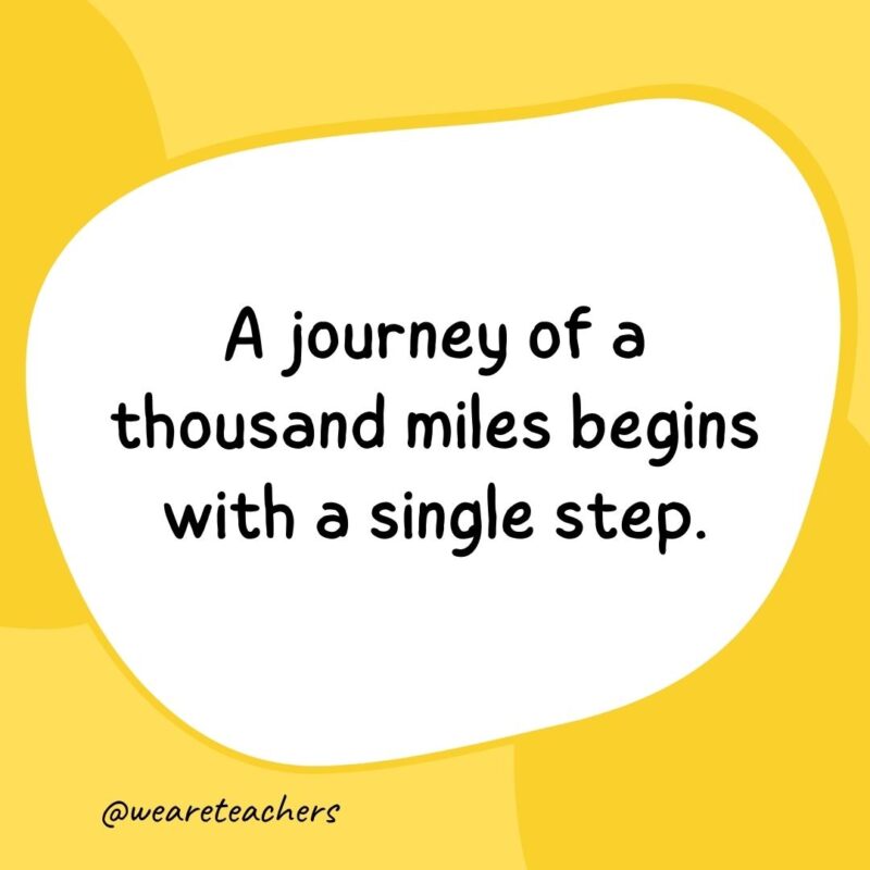 A journey of a thousand miles begins with a single step. A journey of a thousand miles begins with a single step.