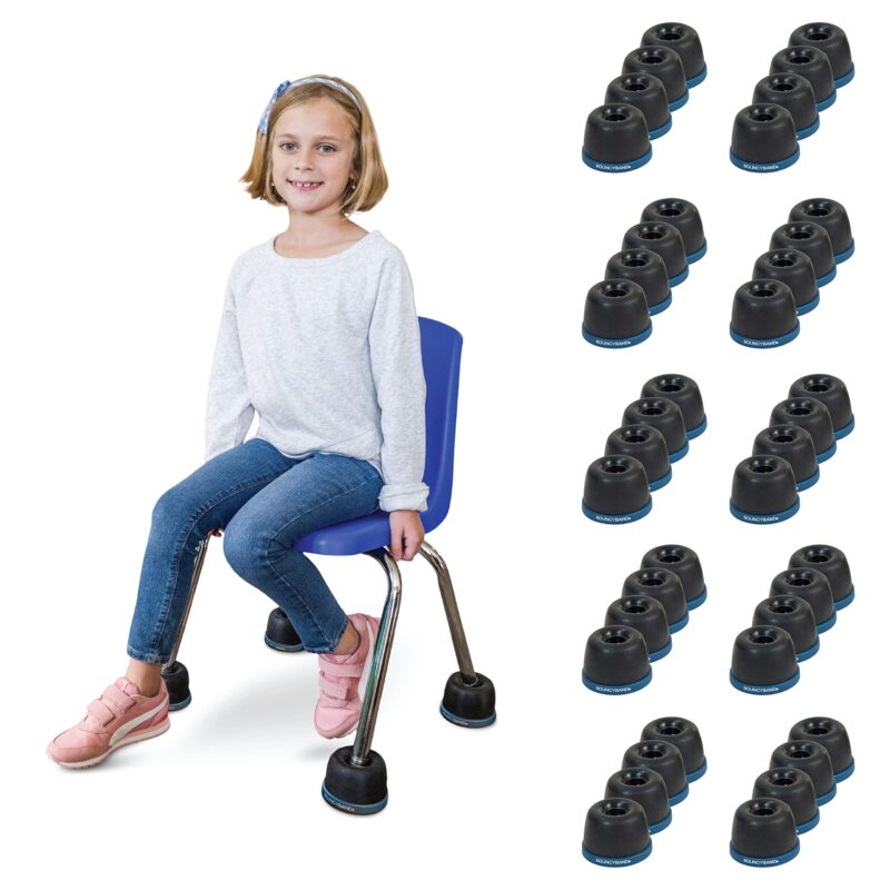 example of flexible seating feet for chairs that let them wiggle