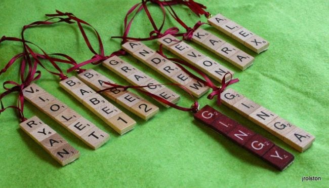scrabble-tile-necklaces Pendant name necklaces made from Scrabble tiles as an example of inexpensive student gift ideas
