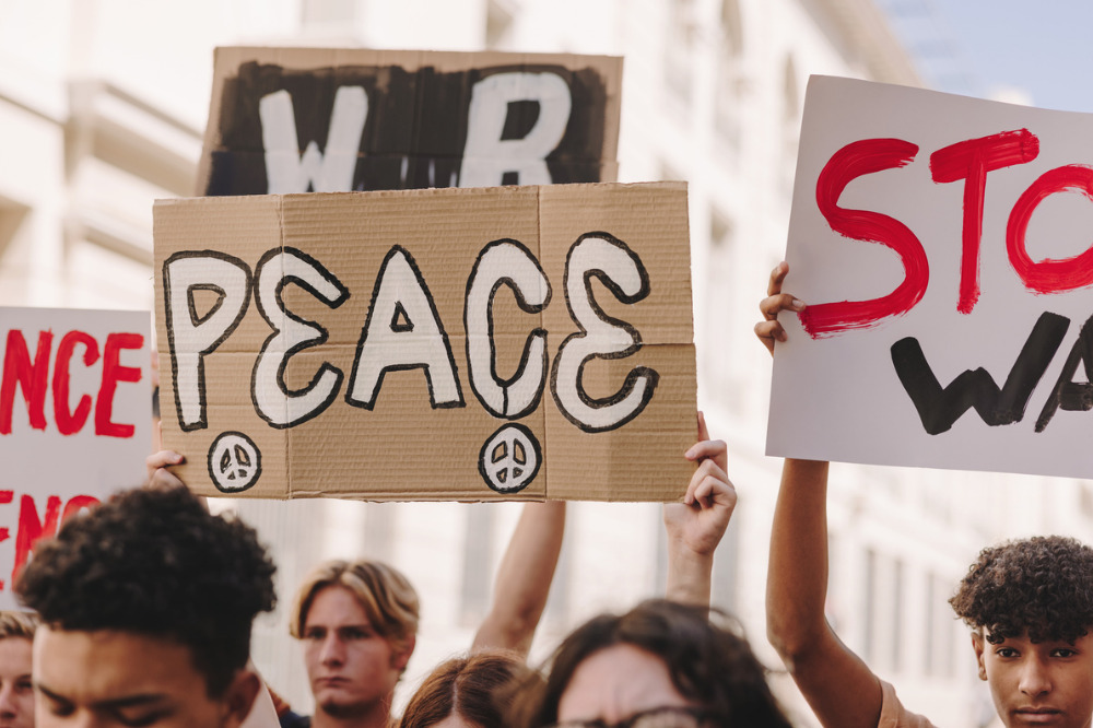 Why should students be deterred from pro-peace rallies?