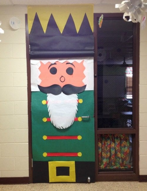 Winter Classroom Doors: Nutcracker A classroom door is decorated to look like a nutcracker.