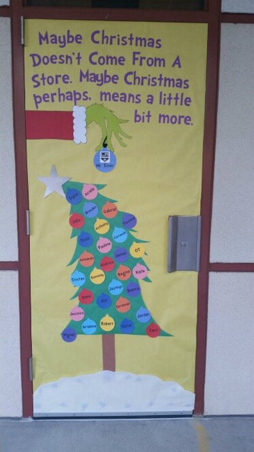 Winter Classroom Doors: Grinch