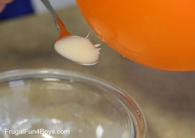3rd Grade Science Frugal Fun 4 Boys and Girls A mix of cornstarch and oil attracted to an orange balloon by static electricity