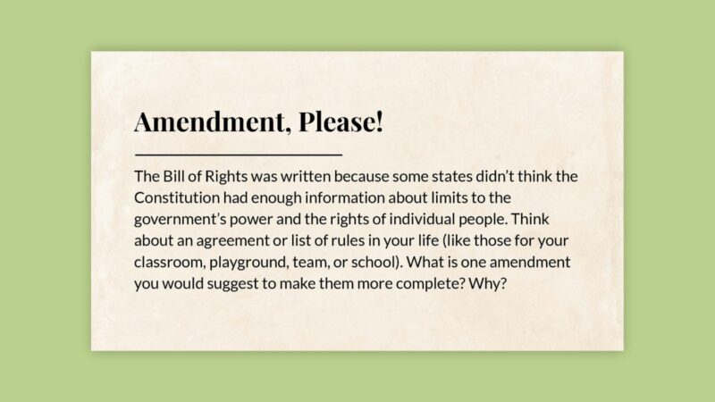 Amendment, Please! Amendment, Please! slide
