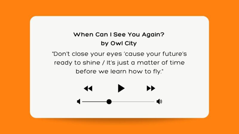 22 Best Dance Songs To Get Your Students Moving Don’t close your eyes ’cause your future’s ready to shine/ It’s just a matter of time before we learn how to fly.