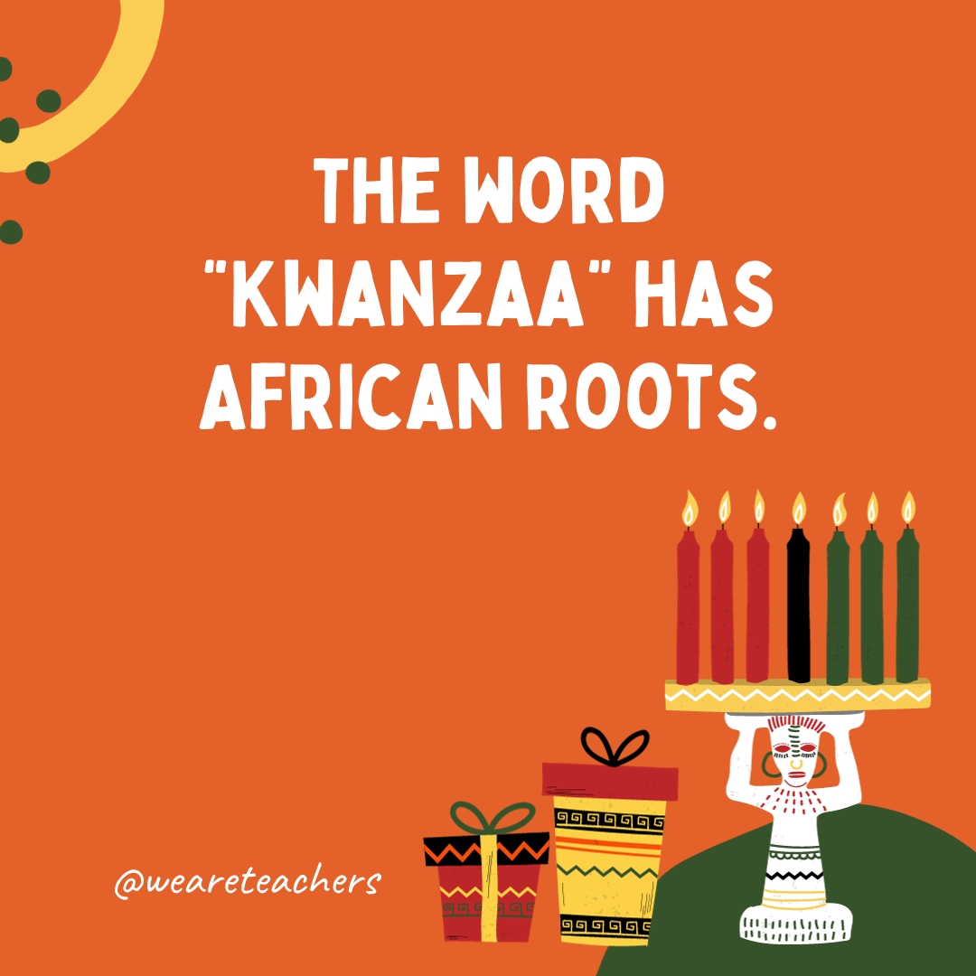 The word “Kwanzaa” has African roots. The word