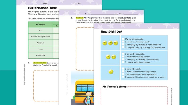 6 Free Math Performance Tasks for Grades K-5 Images of 4th grade math performance tasks