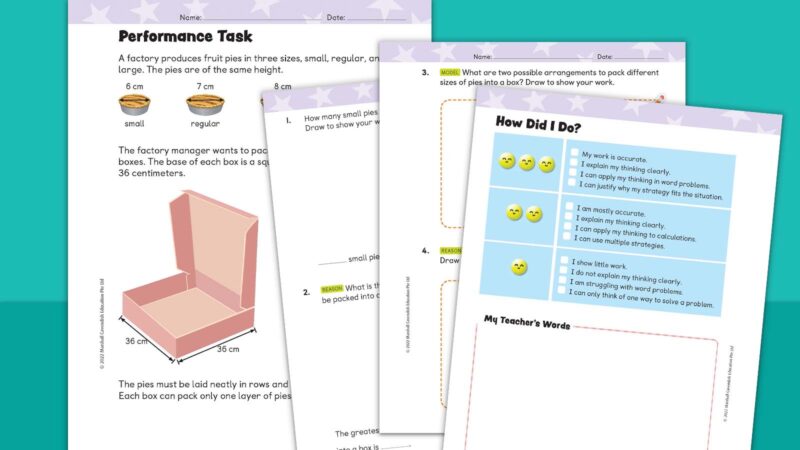 6 Free Math Performance Tasks for Grades K-5 Images of 3rd grade math performance task
