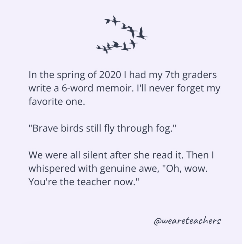 Meet the Student Who Wrote the Viral “Brave Birds Still Fly Through Fog” Quote Screenshot of original brave birds fly through fog quote