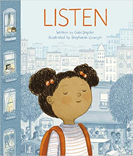 Listen Book cover for Listen as an example of preschool books