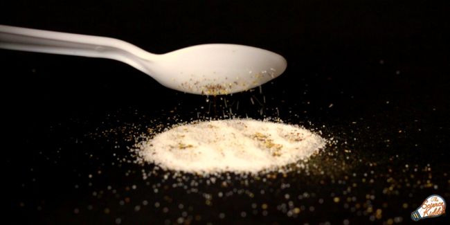 Third Grade Science: Salt and Pepper Separation Spoon charged with static electricity separating pepper from salt