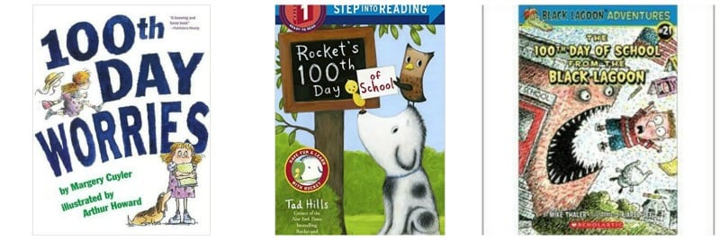 100 day collage Three books for 100th Day