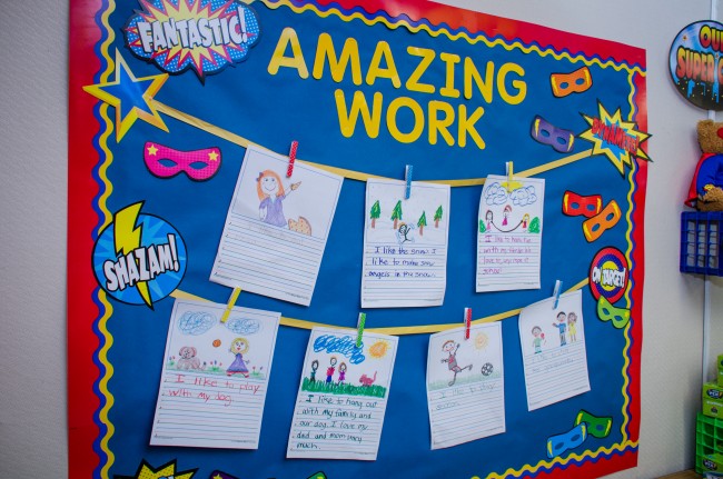 bulletin-board bulletin board celebrating student work