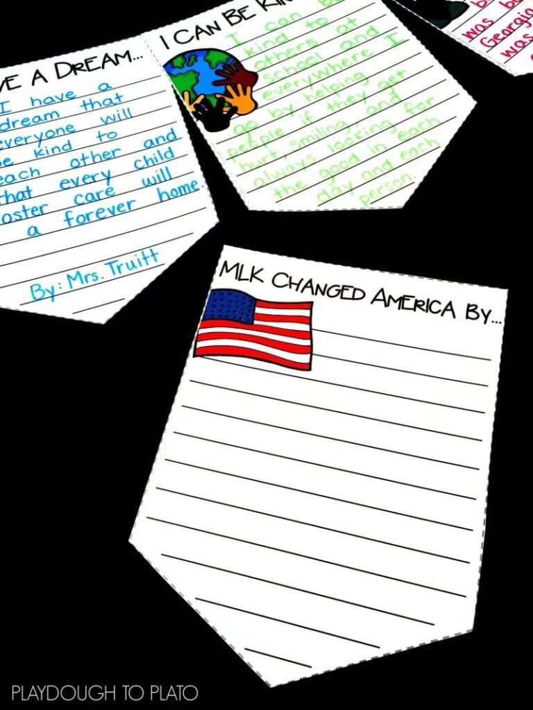 Martin Luther King, Jr. Banners Martin Luther King. Jr. banners with writing prompts for kids