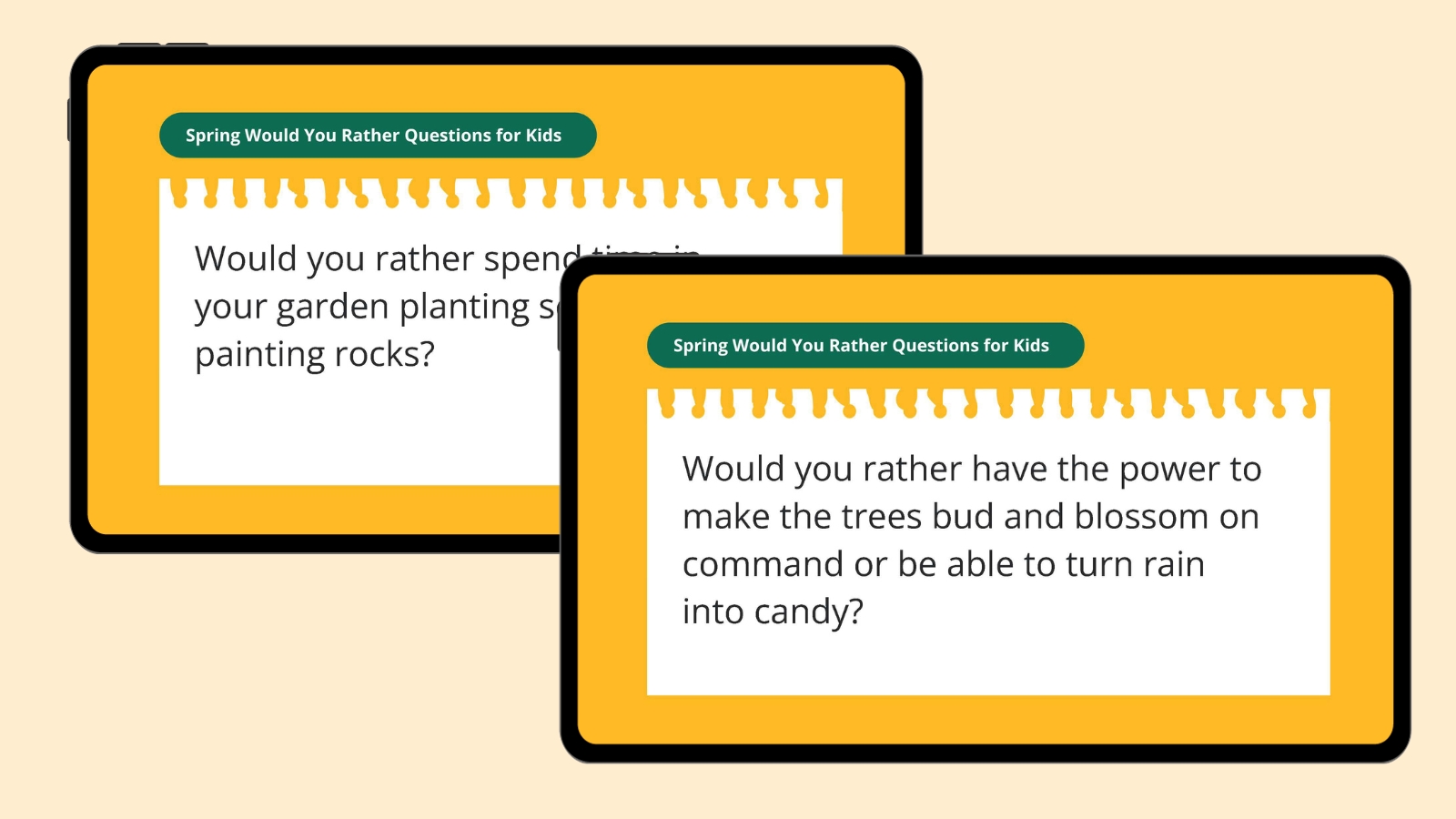 Would you rather have the power to make the trees bud and blossom on command or be able to turn rain into candy? Would you rather have the power to make the trees bud and blossom on command or be able to turn rain into candy?