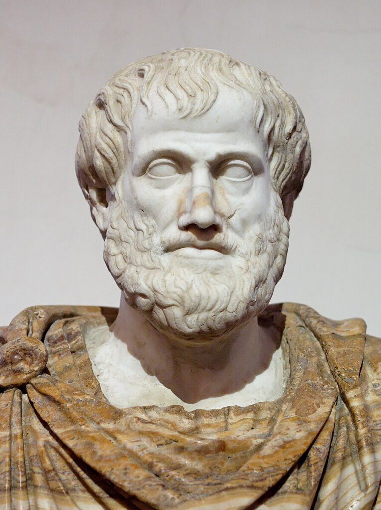 aristotle statue of famous mathematician aristotle