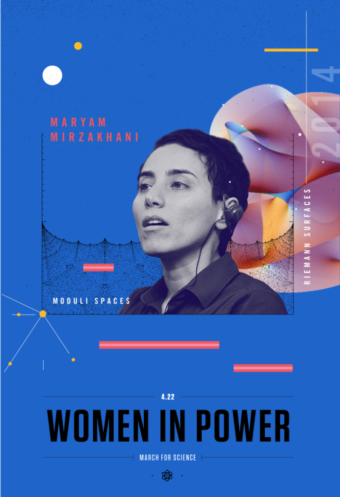 maryam-m poster about maryam Mirzakhani famous mathematician