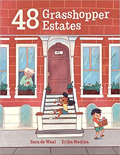 48 Grasshopper Estates Book cover for 48 Grasshopper Estates as an example of children's books about friendship