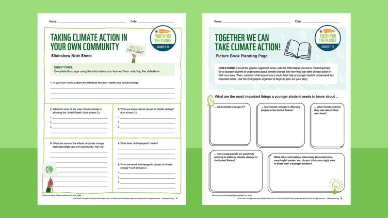 Empower Your Classroom: Grab Your FREE Climate Action Kit Now! Pages from climate change resource