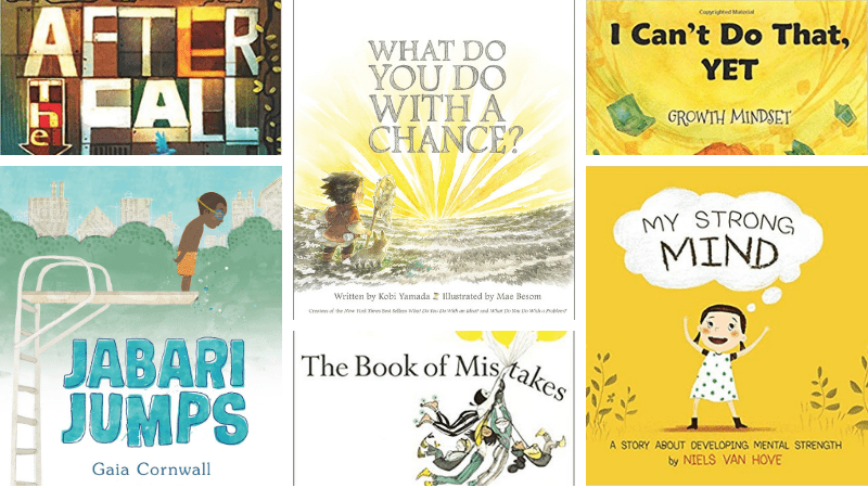 Growth Mindset Books Collage of growth mindset books