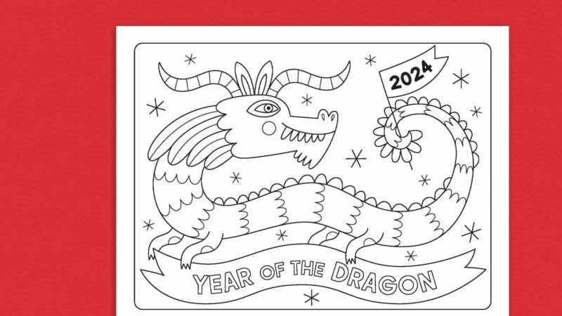 Lunar New Year Coloring Page Lunar New Year Coloring Page