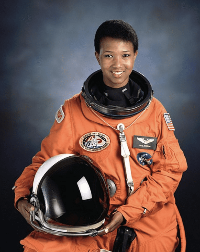 Mae Jemison Mae Jemison smiling in astronaut gear