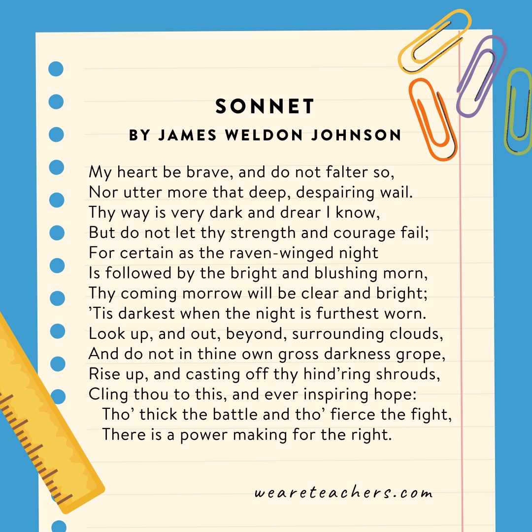 Short-Poems-7 Sonnet by James Weldon Johnson