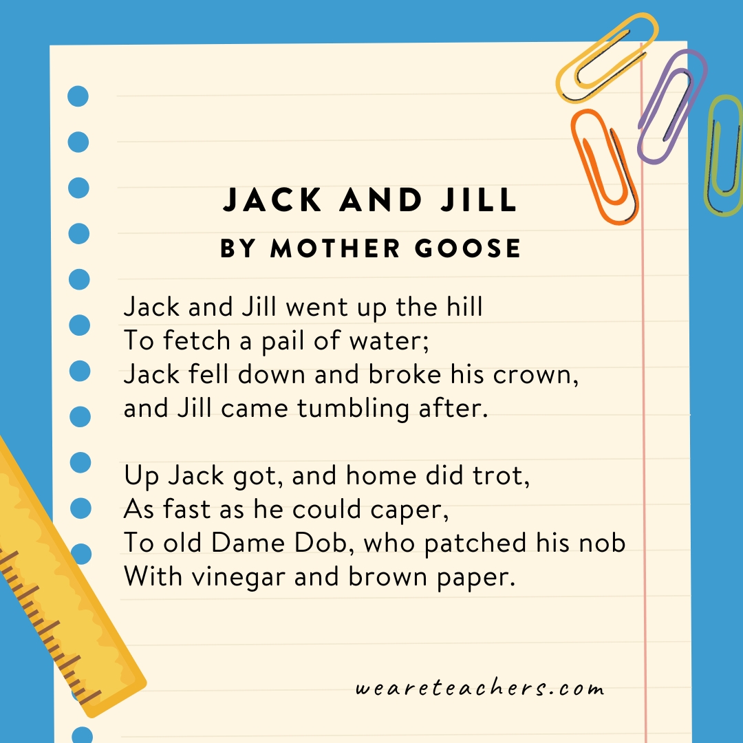 Short-Poems-8 Jack and Jill by Mother Goose