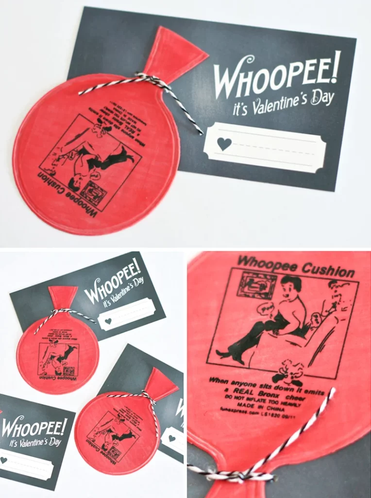 whoopee-cushion-valentines Valentine cards for students with whoopee cushions attached