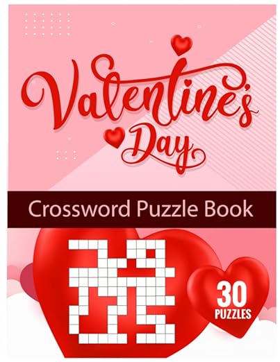 crossword-book book of valentine crossword puzzles