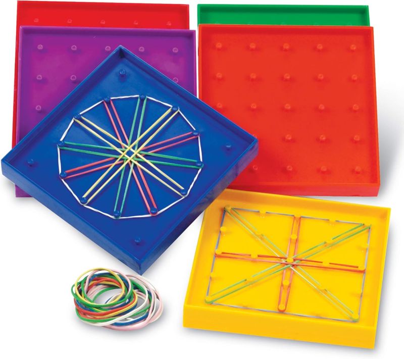 Double-Sided Geoboards Double-sided geoboards with colorful rubberbands