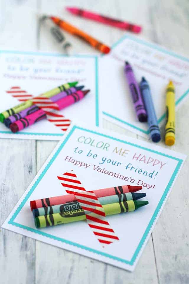 crayon-valentine Valentines for kids with crayons attached