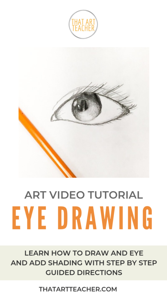 Directed Drawing Realistic Eye A pencil drawn eye is shown in this example of directed drawing activities.
