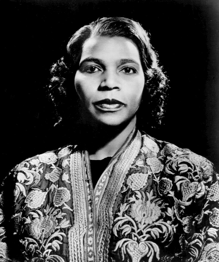 35 Famous Black Americans Everyone Should Know Black and white portrait of Marian Anderson