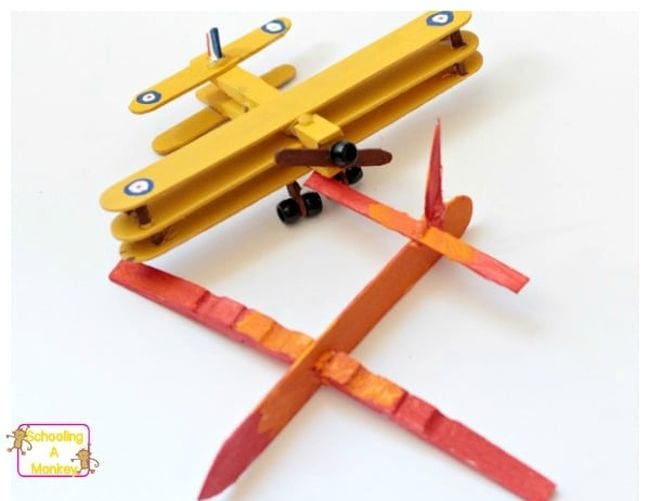 Fifth Grade Science Clothespin Airplanes Two planes built with clothespins