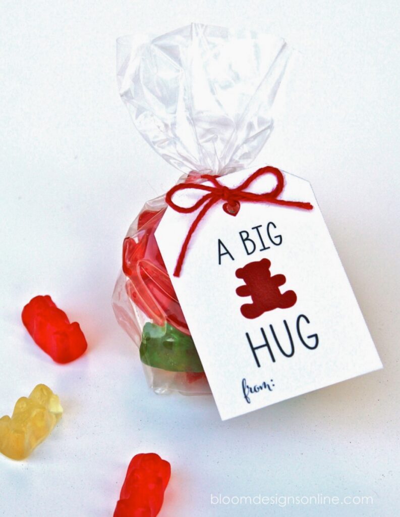 gummy-valentine A bag of gummy treats with a valentine card attached