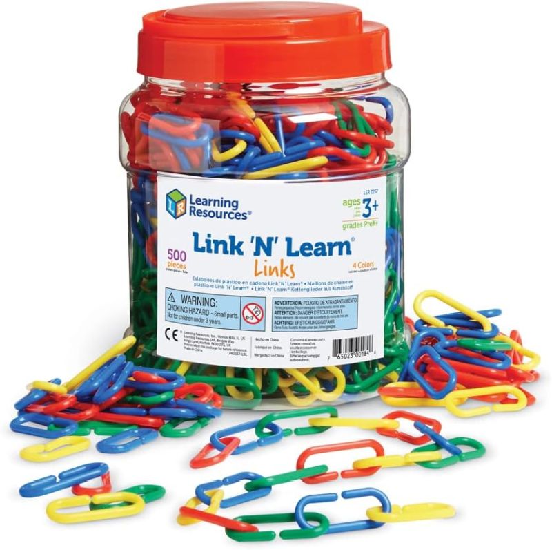 Link N Learn Links Link N Learn colorful plastic chain links math manipulatives
