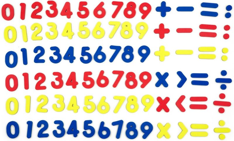 Magnetic Numbers Colorful magnetic numbers and mathematical symbols