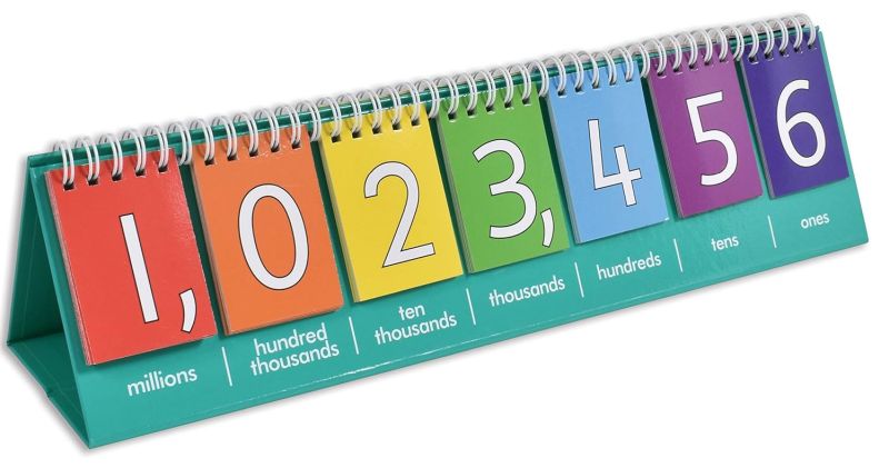 Place Value Flip Chart Place value flip chart with colorful number cards
