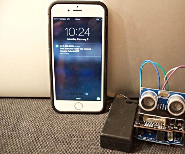 Science Experiments for High School Burglar Alarm Simple electronic burglar alarm with a cell phone