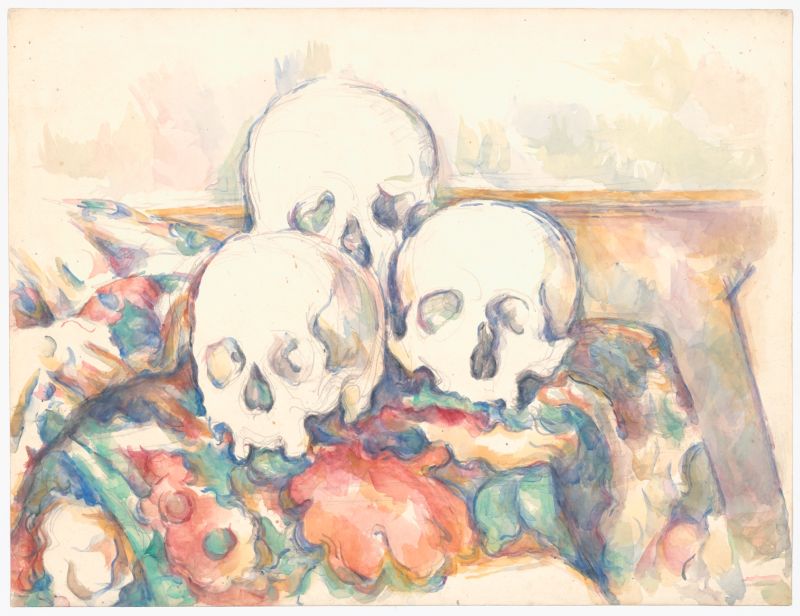 The Three Skulls by Paul Cézanne The Three Skulls by Paul Cézanne