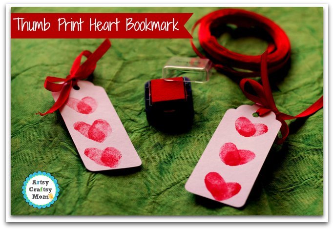 thumbprint-bookmark thumbprint book mark idea for valentines day gift for teachers