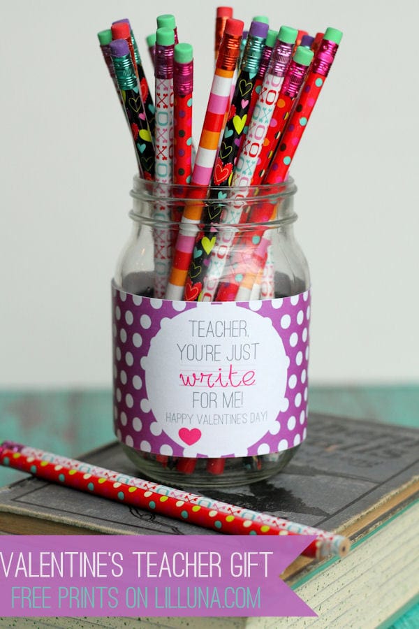 valentines-pencil-holder mason jar pencil holder for teachers valentine's day gift