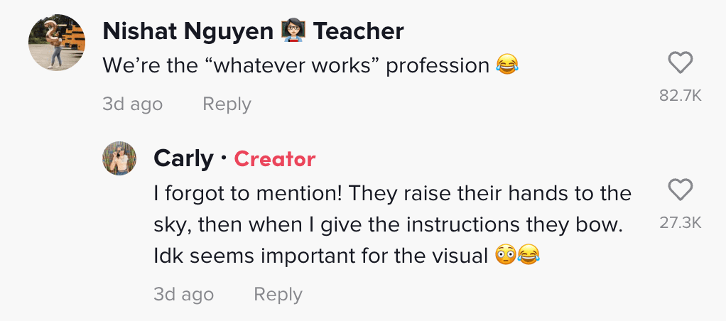 This TikTok Teacher’s Bizarre Attention-Getter Just Made Us LOL