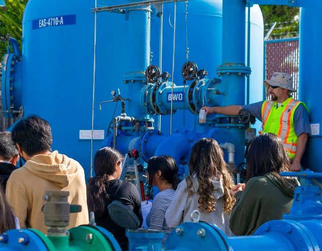 Field Trip Ideas: Middle and School Middle school students on a field trip to a water reclamation facility