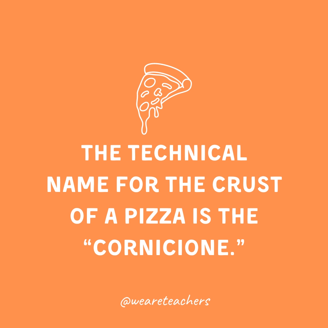 The technical name for the crust of a pizza is the “cornicione.” The technical name for the crust of a pizza is the