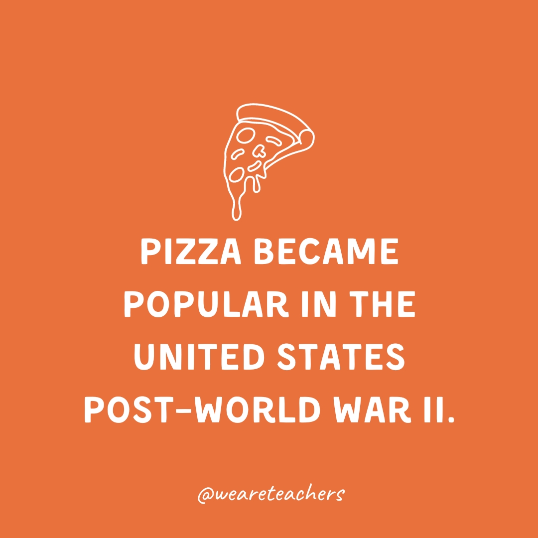 Pizza became popular in the United States post–World War II. Pizza became popular in the United States post–World War II.